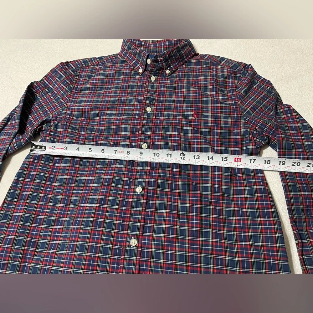 Ralph Lauren‎ Boys Shirt Button Down Extra Large Long Sleeve Plaid - XL (18-20)